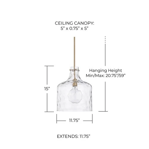 Capital Lighting 325717 1 Light 15" Tall Pendant - Picture 5 of 12