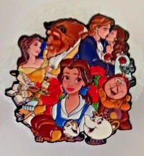 BEAUTY AND THE BEAST-ENAMEL PIN-SHIP ALL THE PINS YOU BUY FOR $4.99-VISIT STORE