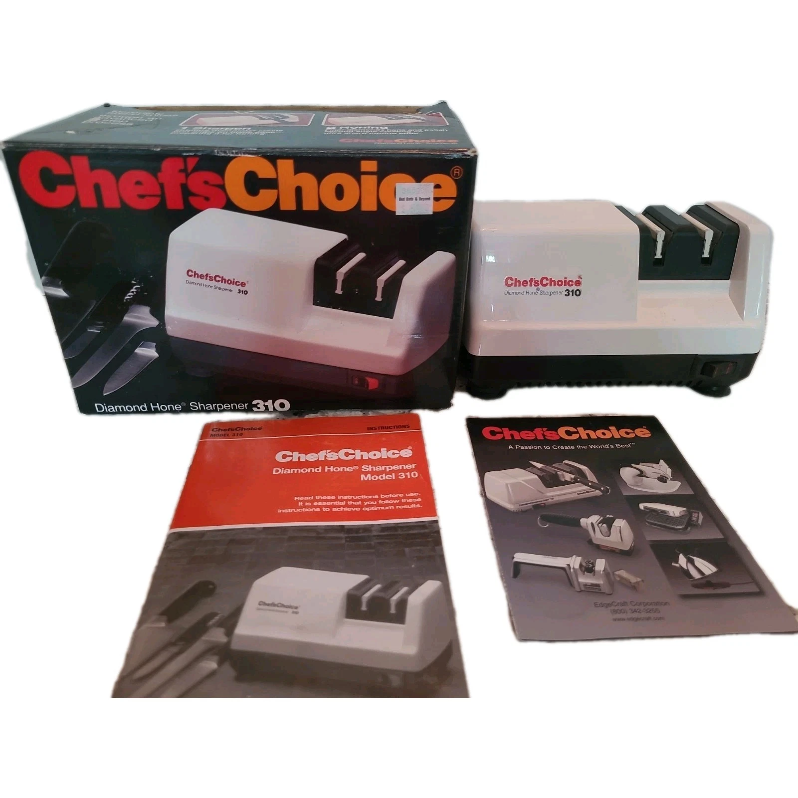 Chef's Choice Diamond Hone Pro Knife Sharpener White Model 110 In Box SPOTLESS