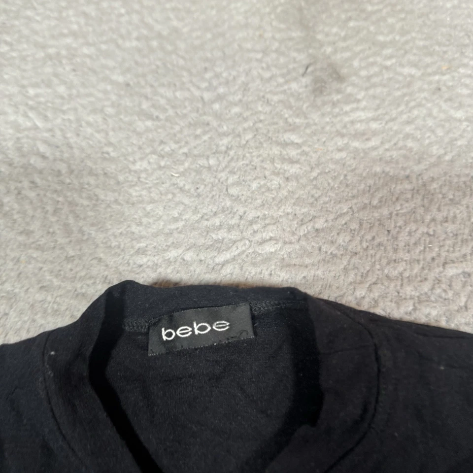 Camisa Bebe vintage para mujer pequeña negra estrás McBling manga corta Y2K Foto 3 de 4