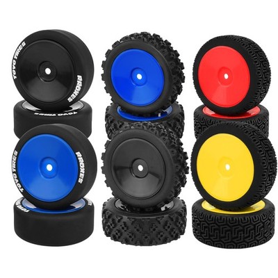 4Pcs Wheels Drift Tires Hard Tires For 1/10 Tamiya TT01 TT02 XV01 HPI HSP RC Car