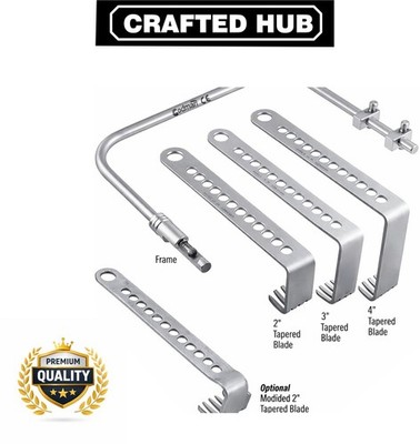 Charnley Self-Retaining Hip Surgery Retractor Set 8 Blades Orthopedic Arthroplas