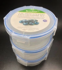 StayFresh 3Pk Stackable Food Storage Containers Set Snap Lock Lids NEW