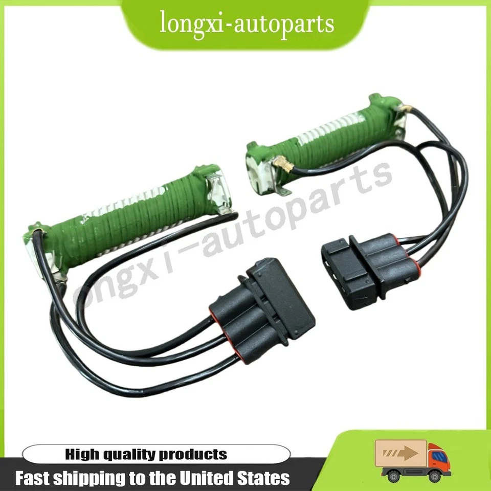 Juego de 2 resistencias de ventilador de refrigeración del motor para Volkswagen EuroVan Transporter 701959263D Foto 3 de 4