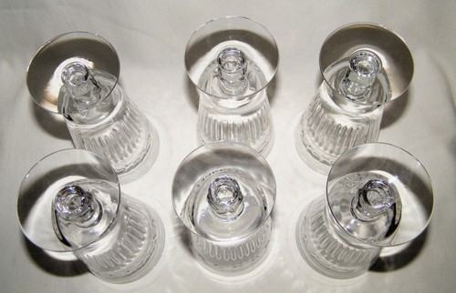 Vintage (6) Tiffin-Franziskaner "ATHLONE" GESCHLIFFENER KRISTALL EISTEE/WASSERKELCHE/GLÄSER - Bild 8 von 12