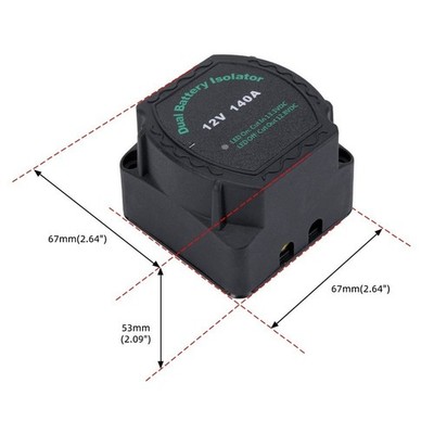 Dual Batterie Isolator 12V 140A Spannungsempfindliches Relais für Marine Wohnmo
