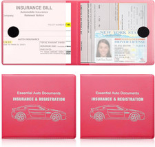 Car Registration and Insurance Card Holder, Vehicle Glove Box Car Organizer, Int