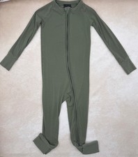 LITTLE SLEEPIES Olive Green Cozy Zippy Size 3T