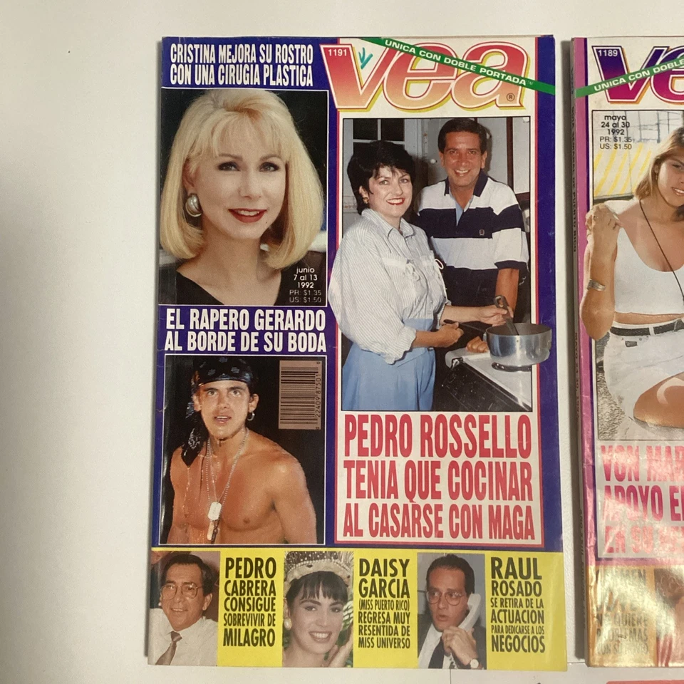 1992 TV GUIDE MAGAZINE REVISTA VEA PUERTO RICO PR PEDRO ROSELLO JULIO IGLESIAS - Image 2 of 4