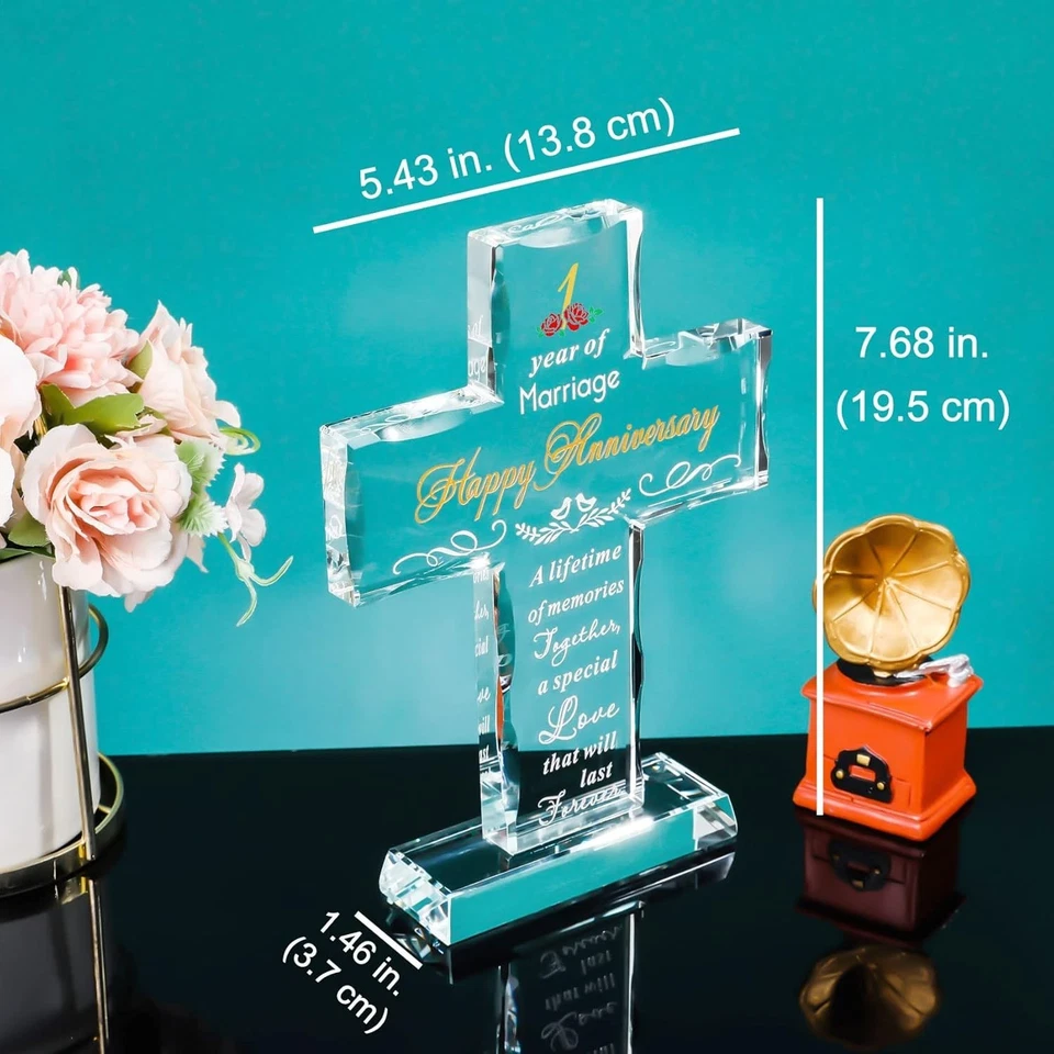 Свадебный юбилей крест подарок стекла 1 любовь украшение для пары - Изображение 4 из 4