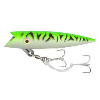 Custom Airbrushed 5'' Plug - Salmon / Trout / Trolling - Electric Green