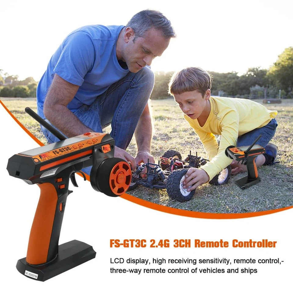 Transmisor y receptor RC FS-GT3C FS-GR3E, controlador de radio de 2,4 GHz para... Foto 2 de 4