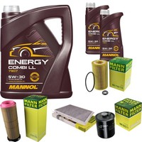 Inspektionspaket 7L Mannol Energy 5W-30 FüR Mercedes W203 C 220 CDI S203 CL203