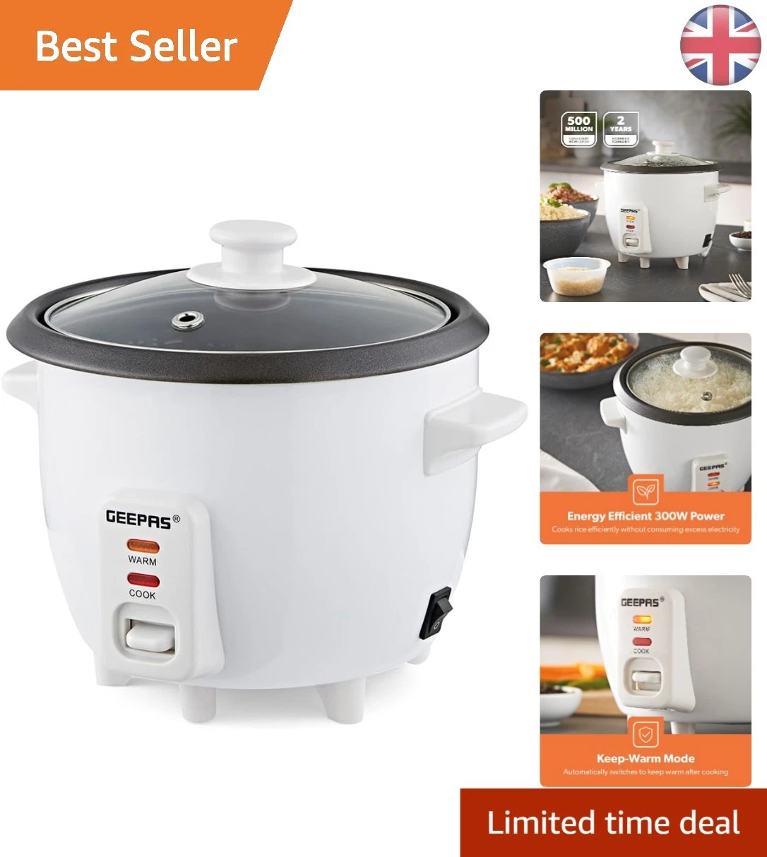 Effortless Rice Cooking: 0.6L Electric Rice Cooker with Easy Clean Non-Stick Pot