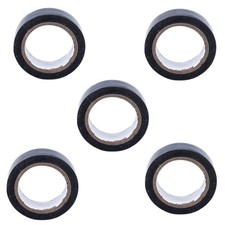 5pcs 19mm x 10M Duct  Tape, Black M2F87381 0.16 per metre