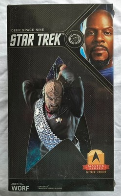 Star Trek Deep Space Nine Worf Figur QMX Master Series Latinum Edition *NEU*
