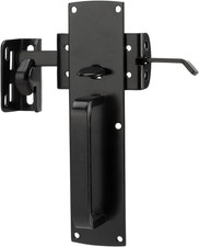 Self-Closing Thumb Gate Latch - Heavy Duty for Wooden, Metal  Vinyl Fences - Bl
