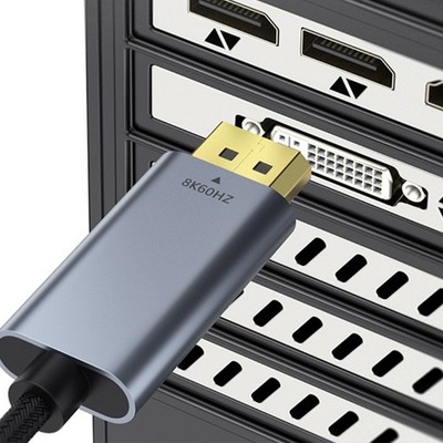 100/200cm Long USB Type C to DP1.4 Adapter Cord 8K@60Hz Video Converter Cable