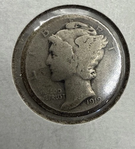 1919-P Mercury Dime - 90% Silver - Good Details! (a)