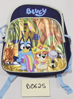 Bluey 16'' Canvas Large School Backpack With 2 Mesh Pockets