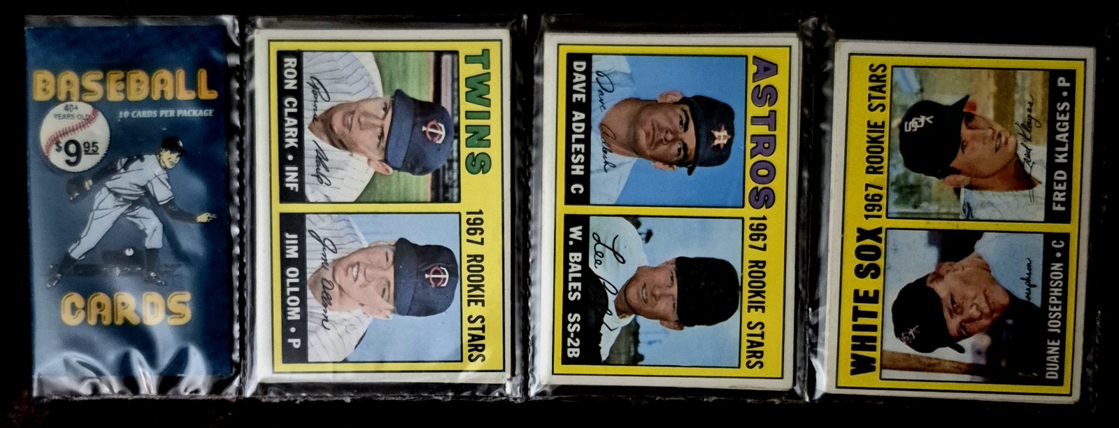 1967 Topps Baseball Rack Pack 15 CARDS. ROOKIE  STARS. WHITE SOX, TWINS, ASTROS,