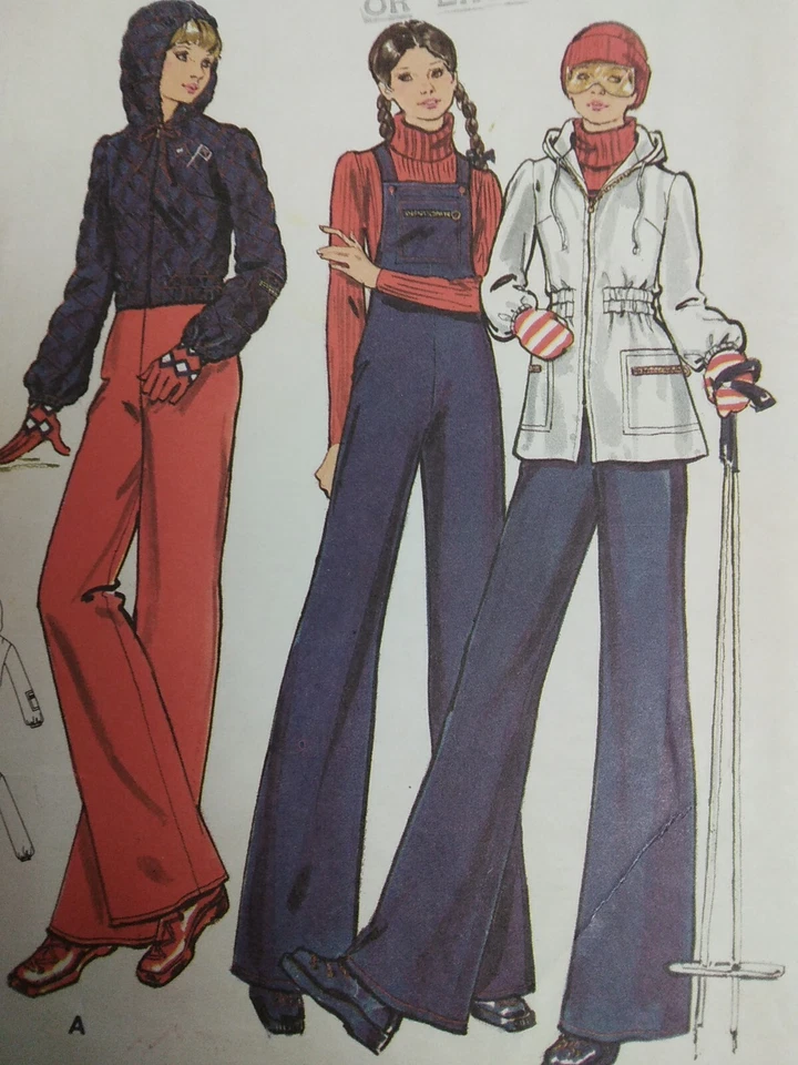 Jumpsuit Jacket Snowsuit Bibs Pants 10 Butterick 6872 Sewing Pattern VTG Winter - Image 2 of 4