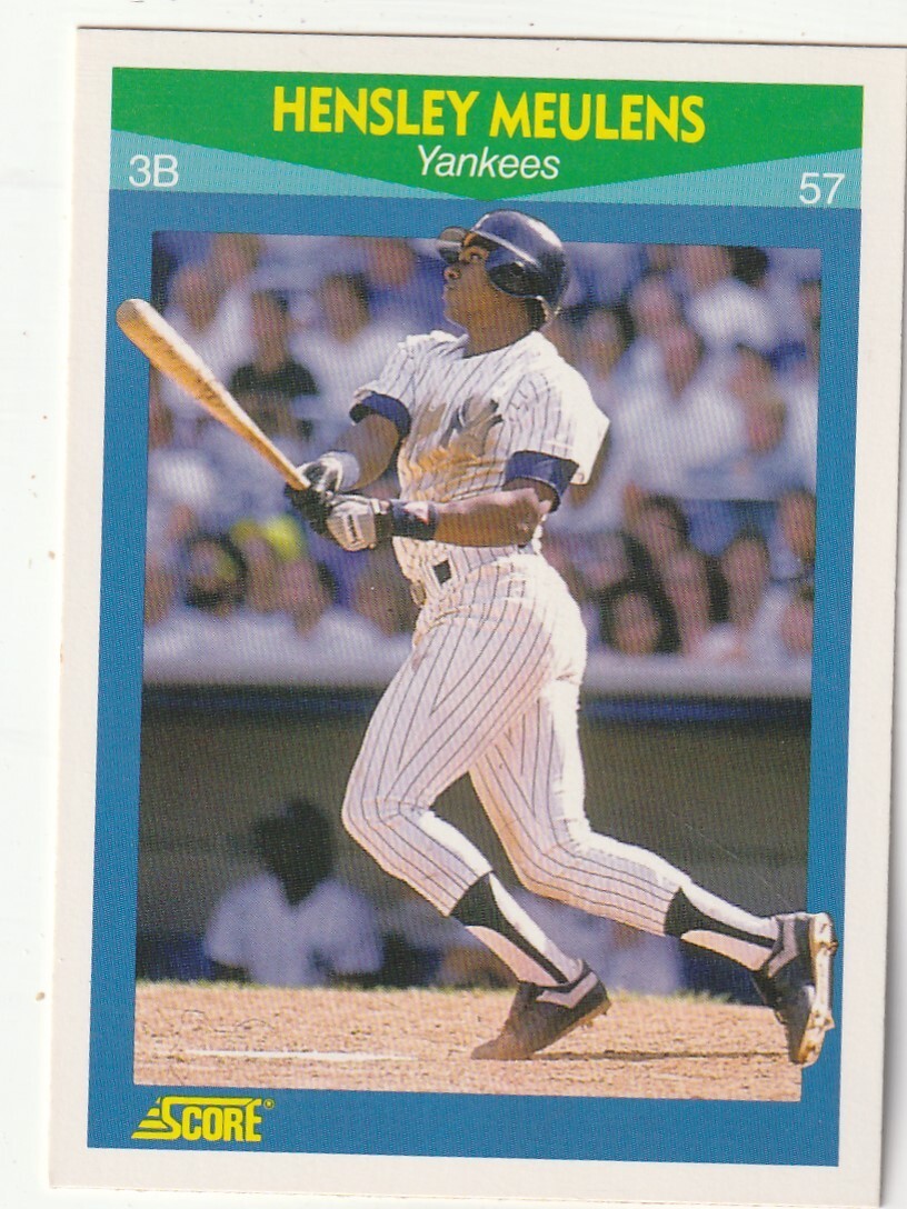 FREE SHIPPING-MINT-1990 Score Rising Stars Hensley Meulens #53 YANKEES