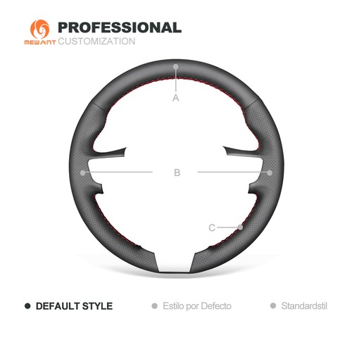 Hágalo usted mismo negro cuero auténtico cubierta volante coche fundas para Hyundai i40 2011-2020 - Imagen 9 de 11