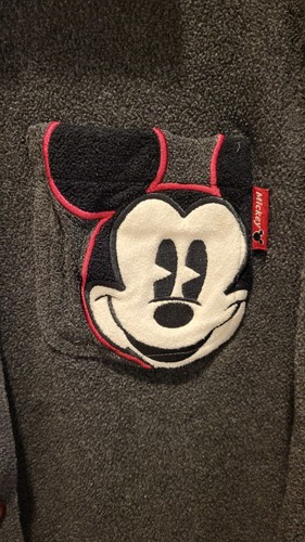 Camicia casual Mickey Unlimited da donna in pile grigio antracite con bottoni, piccola - Foto 5 di 8