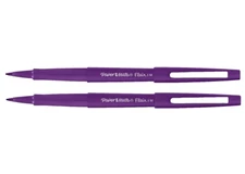 Paper Mate Flair Felt Tip Pen 0.7mm Med Point Purple 2/Pk School Office Art Home