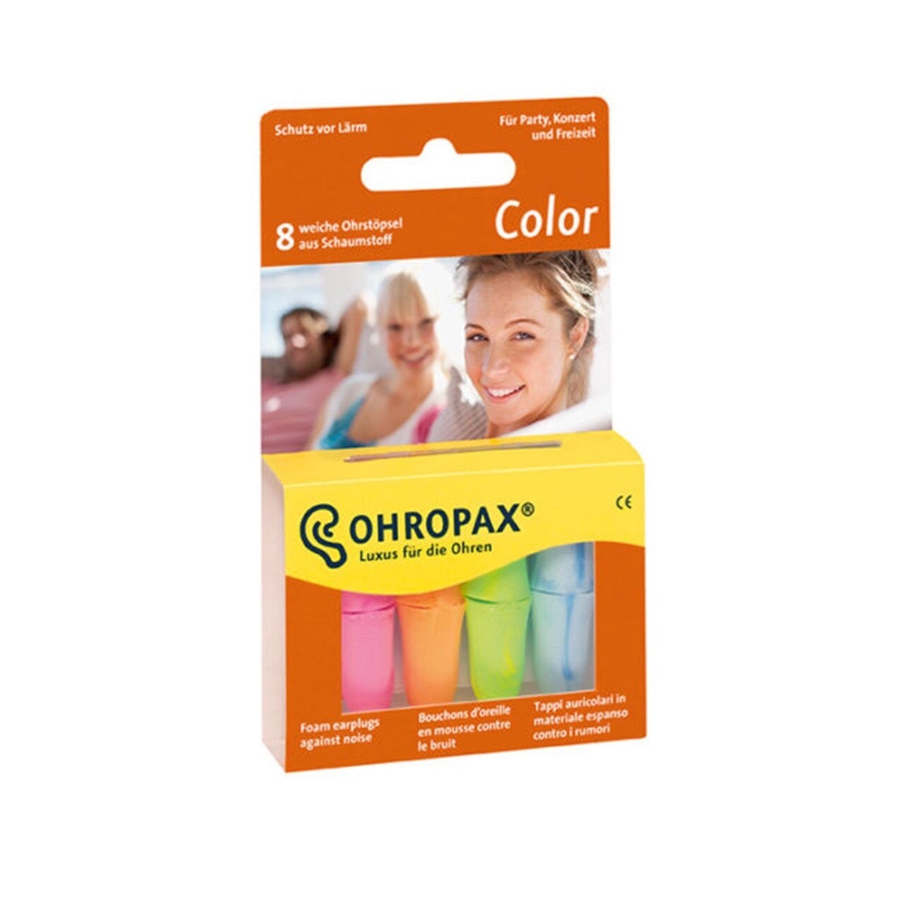 Беруши Ohropax COLORS 8 карат/1 коробка сделано в Германии БЕСПЛАТНАЯ ДОСТАВКА