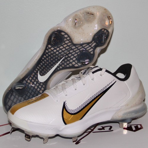 Nike Zoom Trout 7 Pro Metal Baseball Cleats Mens 7 CQ7224-106 White Gold Black - Picture 1 of 6