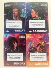 2023 Official Star Wars Celebration London set of 4 Badges Mint New Unpuched