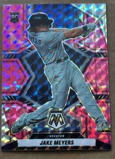 2022 Panini Mosaic Pink Camo Prizm #221 Jake Meyers RC Astros