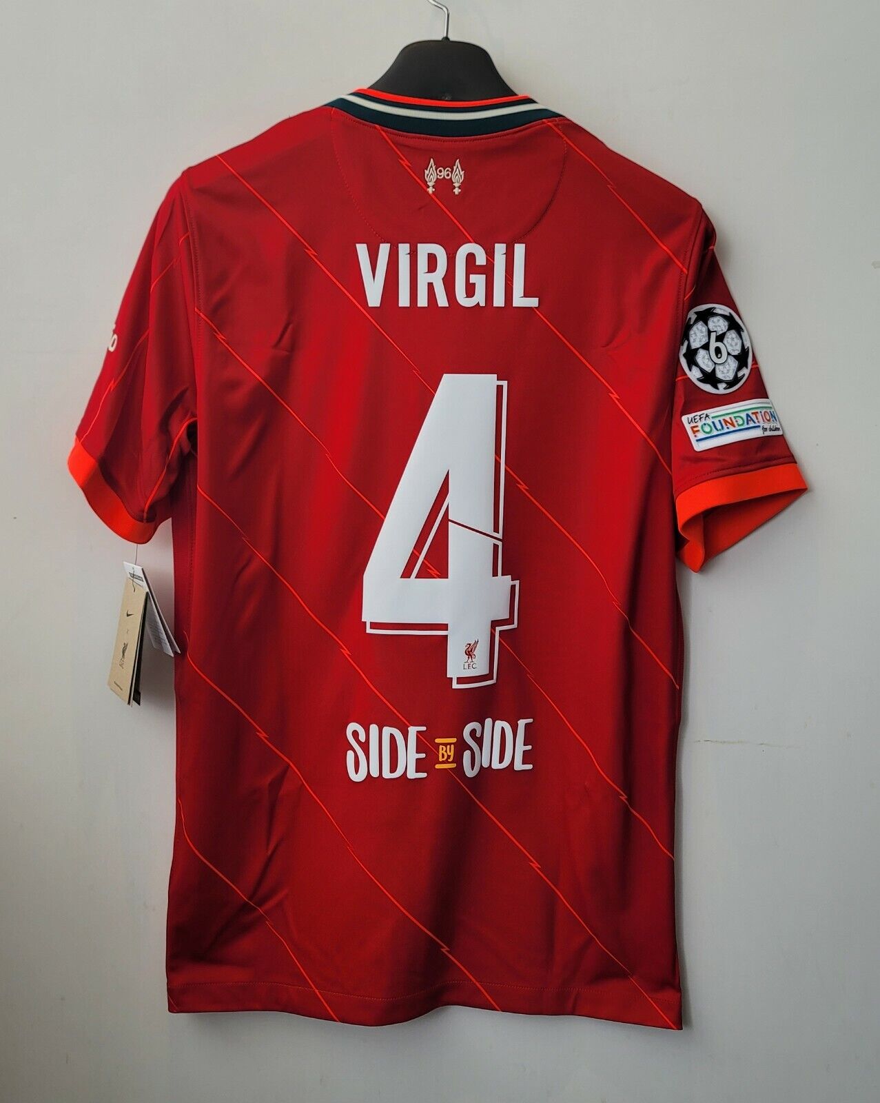 concert accumuleren vitamine 2021-22 LIVERPOOL FC Home S/S No.4 Virgil van Dijk 21-22 LFC UEFA CL Final  shirt | eBay