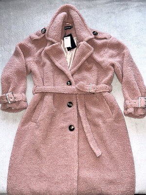 Pretty Little Thing Pink Teddy Coat NEW PRETTY LITTLE THING Teddy