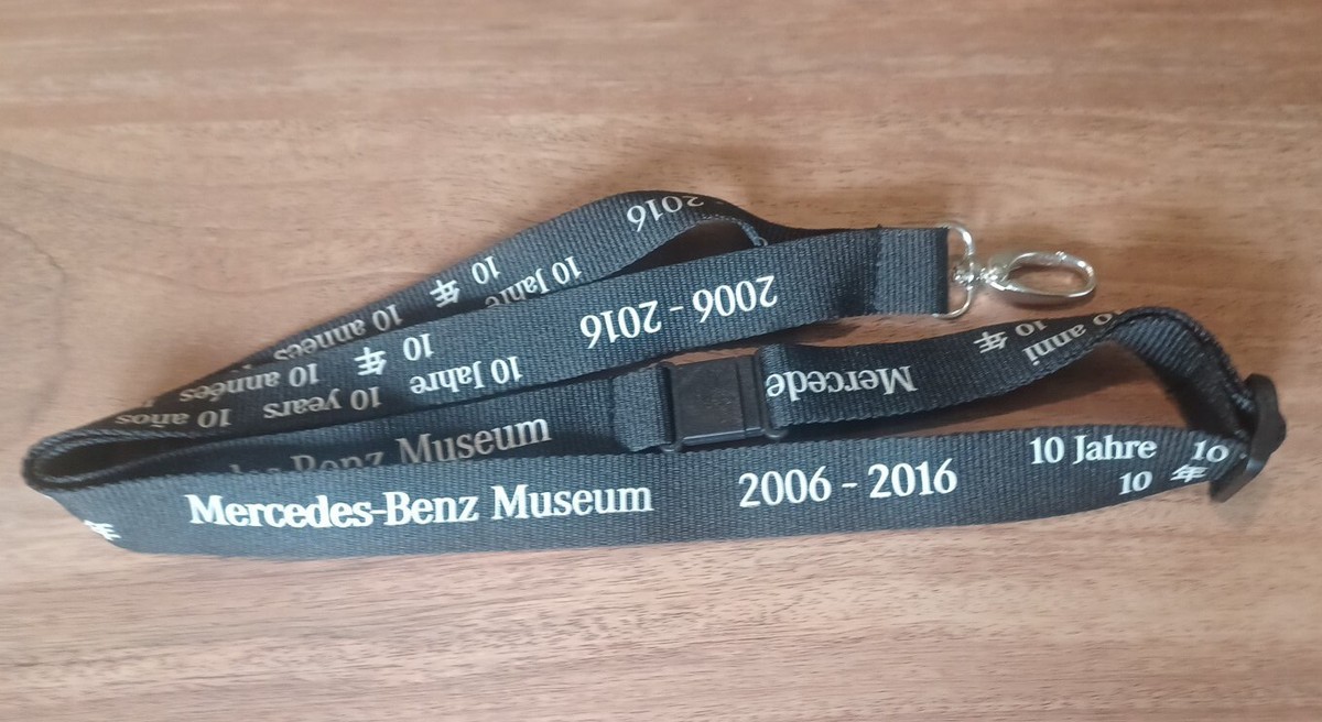 2016 10 Year Anniversary Mercedes-Benz Museum Lanyard Black