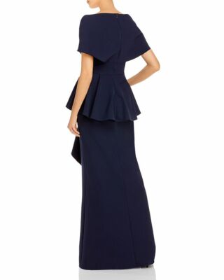 Aidan Mattox Twilight Blue Peplum Gown Dress Sizes 0 & 2 NWT $395 | eBay