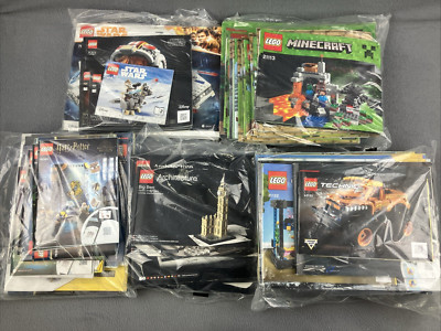 Lego Instruction Manuals Lot Star Wars Harry Potter Architecture Technic Booklet