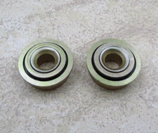 QTY 2  Flanged Wheel Bearing 3/8 ID Bore, 1-1/16 OD, 1 3/16 FD Flange Diameter