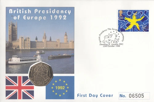 Single European Market 50p COIN GB Cover 1992 (134889)