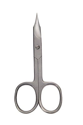 SUPER SHARP CURVED EDGE CUTICLE NAIL SCISSORS ARROW POINT SILVER NEW