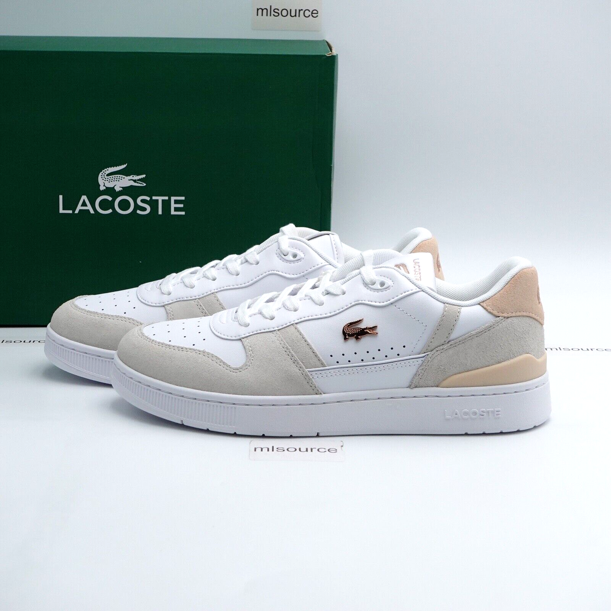 Size 9.5 Women's Lacoste T-Clip Set 224 6 SFA Leather Sneakers