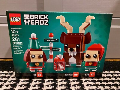 Lego BrickHeadz Reindeer, Elf and Elfie #40353 NEW, SEALED MINT! 