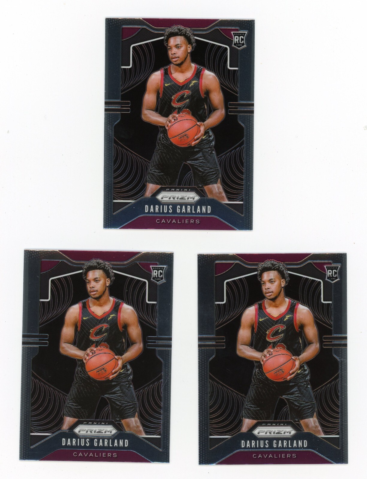 2019 Panini Prizm Darius Garland RC #288 3 Card Rookie Cavaliers