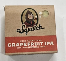 Dr. Squatch Grapefruit IPA Beer & Hops Handmade Bar Soap for Men, 5oz
