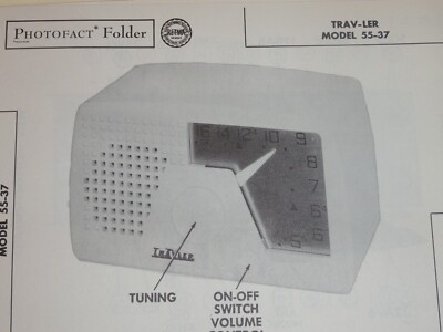 Original Sams Photofact Manual TRAV-LER 55-37 (287)