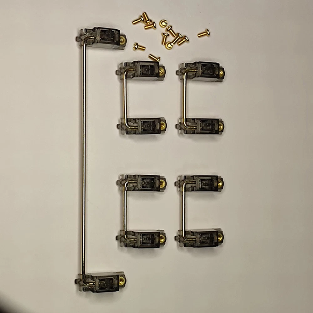 Mechanical Keyboard Accessories: Transparent Steel Plate, Screws, Satellite Shaft, and Stabilizers for Enhanced Performance