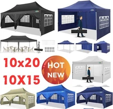 10x20/10x15EZ Heavy Duty Pop Up Canopy Commercial Tent Waterproof Gazebo Outdoor