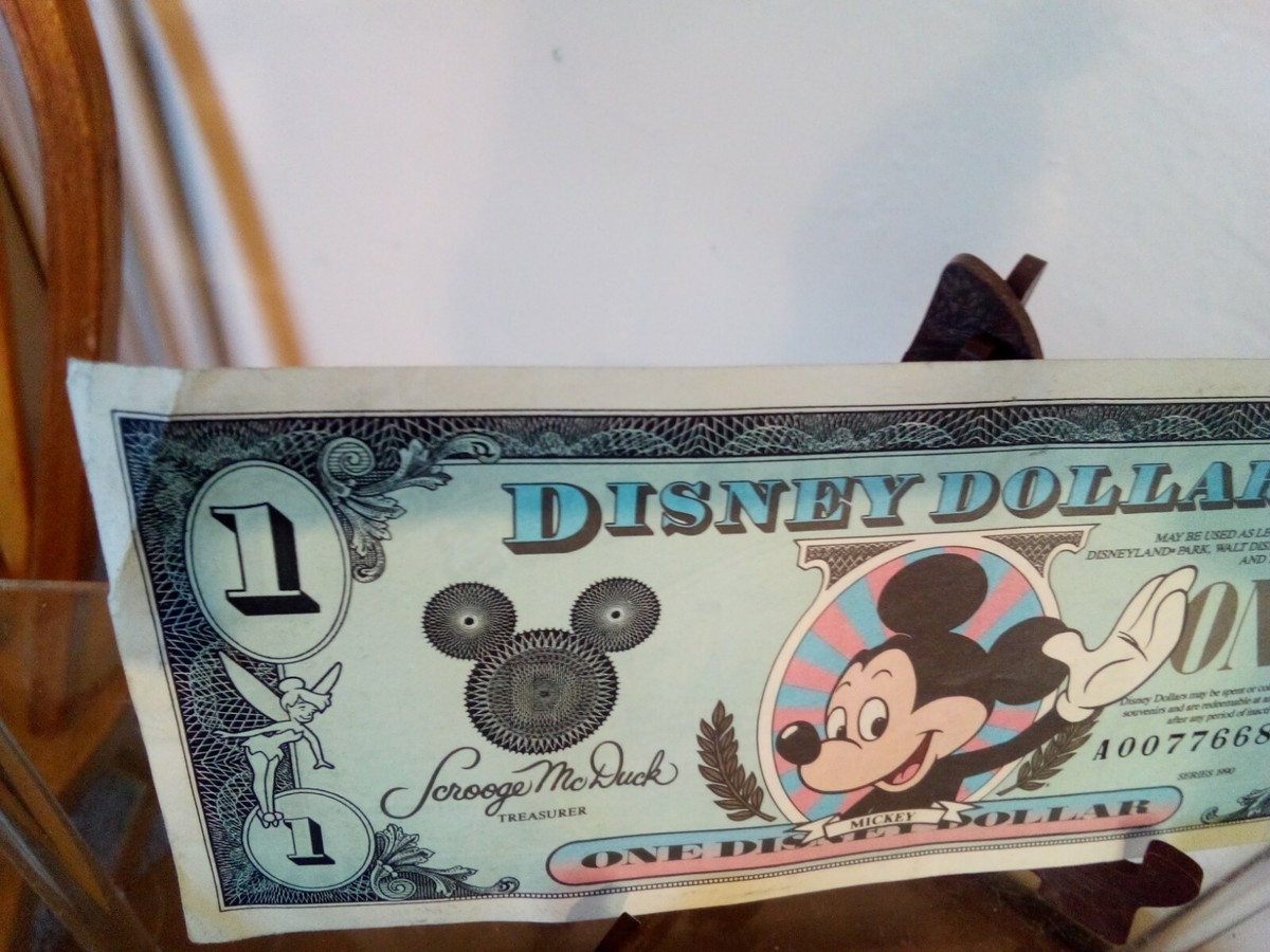 Disney Dollars 1 Mickey 1990 A00817244A UNCIRCULATED CRISP | eBay